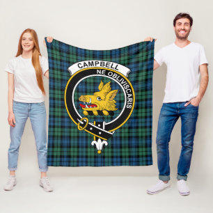 Clan Campbell Altes Tartan Kariert Fleecedecke