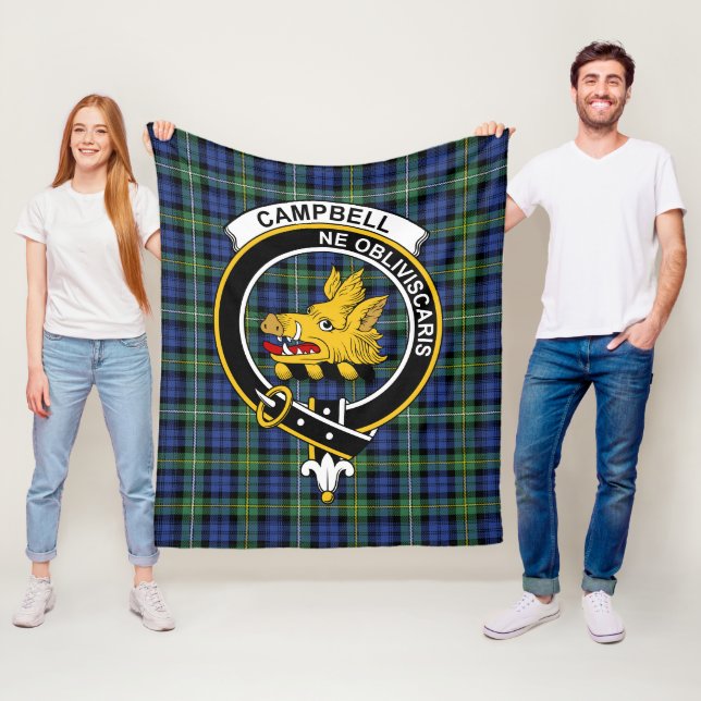 Clan Campbell Argyll Ancient Tartan Kariert Fleecedecke (Beispiel)
