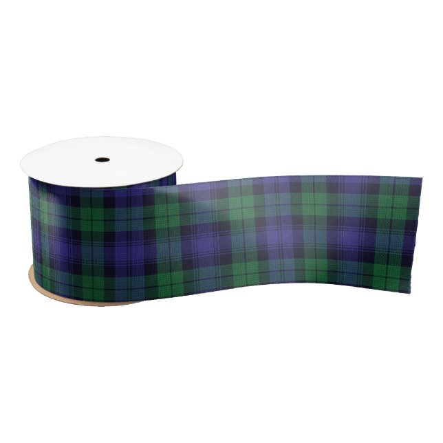 Clan Campbell Black Watch Scottish Tartan Satinband (Spule)