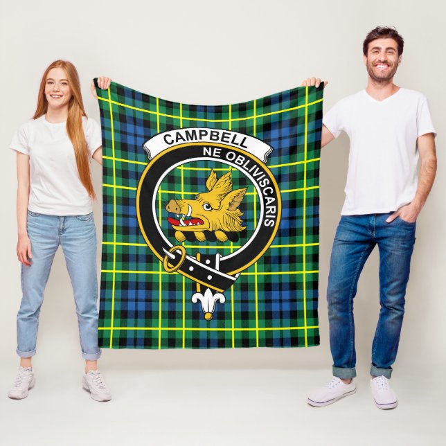 Clan Campbell Breadalbane Antiker Tartan Kariert Fleecedecke (Beispiel)