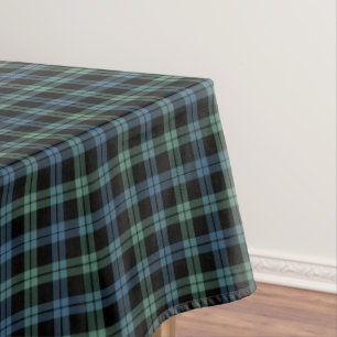 Clan Campbell hellblauer und grüner schottischer Tischdecke