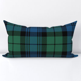 Clan Campbell Kariert Tartan Green Blue Black Karo Lendenkissen