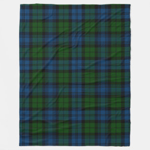Clan Campbell Militär Karierter grüner Tartan Fleecedecke