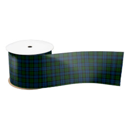 Clan Campbell Military Kariert Tartan Green Karo Satinband