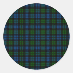 Clan Campbell Military Tartan Runder Aufkleber