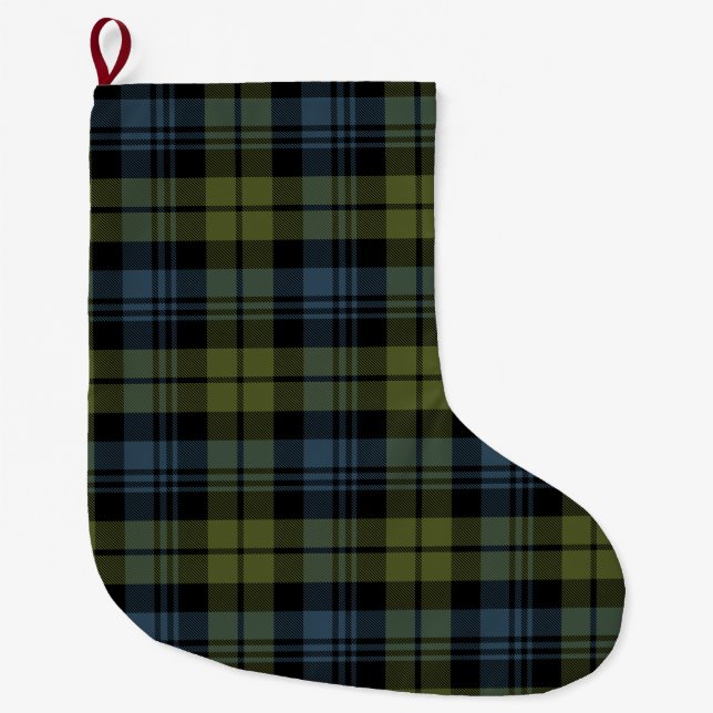 Clan Campbell Tartan Kariert Großer Weihnachtsstrumpf (Vorderseite)