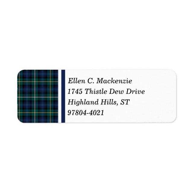 Clan Campbell von Argyll Navy Blue Scottish Tartan (Vorne)