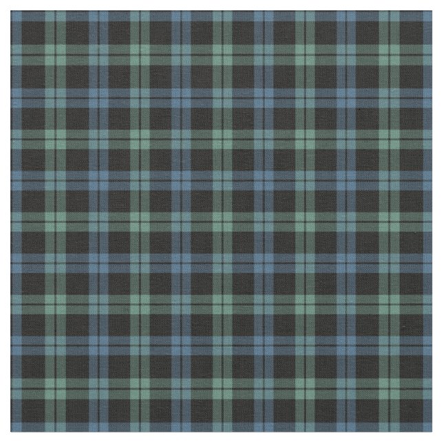 Clan Campbell von Loch Awe Ancient Tartan Stoff (Nahaufnahme)
