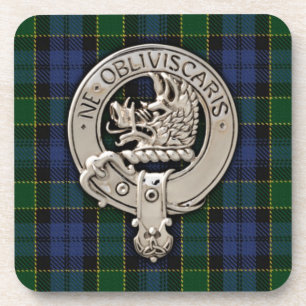 Clan Campbell Wappen & Breadalbane Tartan Getränkeuntersetzer