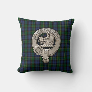 Clan Campbell Wappen & Breadalbane Tartan Kissen