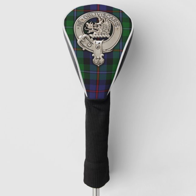 Clan Campbell Wappen & Cawdor Tartan Golf Headcover (Vorderseite)