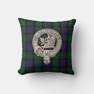 Clan Campbell Wappen & Cawdor Tartan Kissen