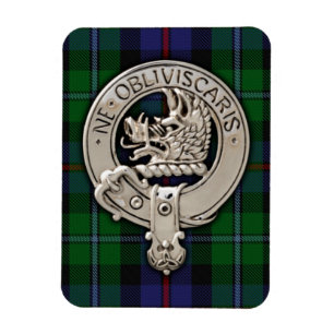 Clan Campbell Wappen & Cawdor Tartan Magnet