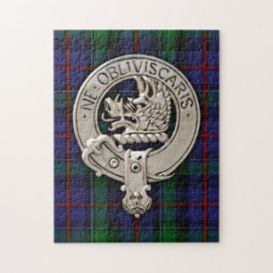Clan Campbell Wappen & Cawdor Tartan Puzzle