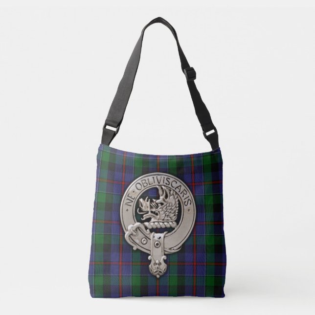 Clan Campbell Wappen & Cawdor Tartan Tragetaschen Mit Langen Trägern (Vorderseite)