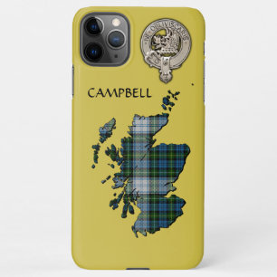 Clan Campbell Wappen & Dress Tartan Karte iPhone 11Pro Max Hülle
