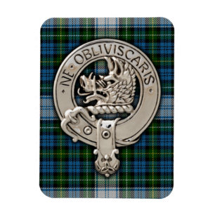 Clan Campbell Wappen & Dress Tartan Magnet