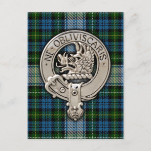 Clan Campbell Wappen & Dress Tartan Postkarte