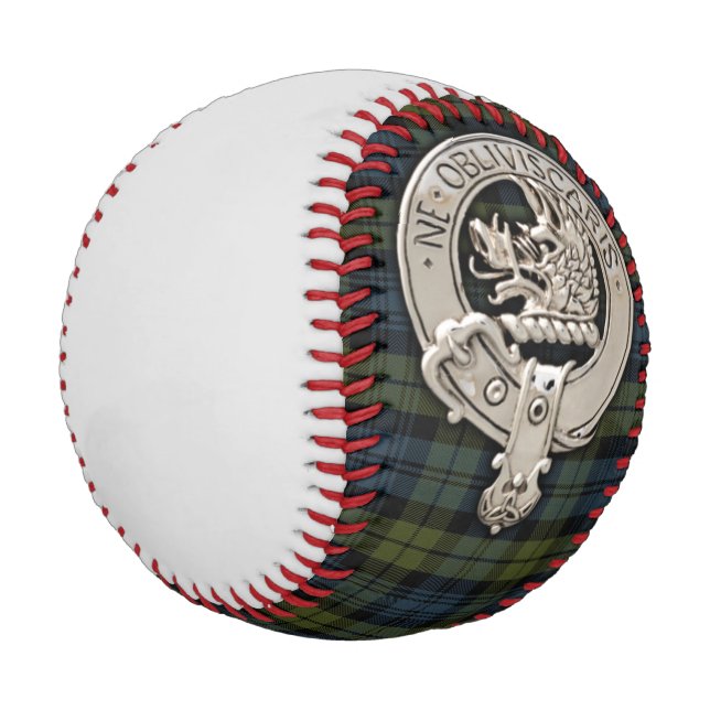 Clan Campbell Wappen & Tartan Baseball (Schrägansicht)