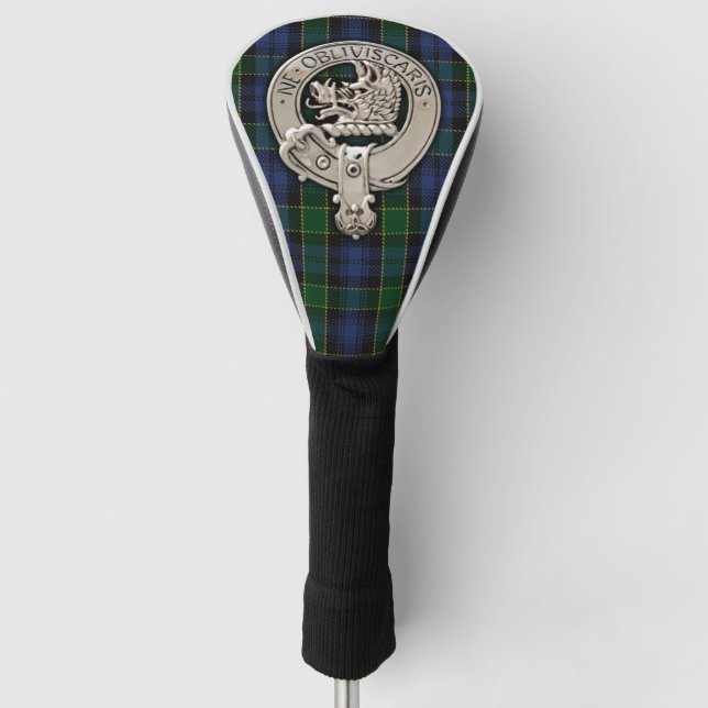 Clan Campbell Wappen & Tartan Golf Headcover (Vorderseite)
