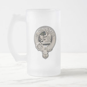Clan Campbell Wappen & Tartan Mattglas Bierglas
