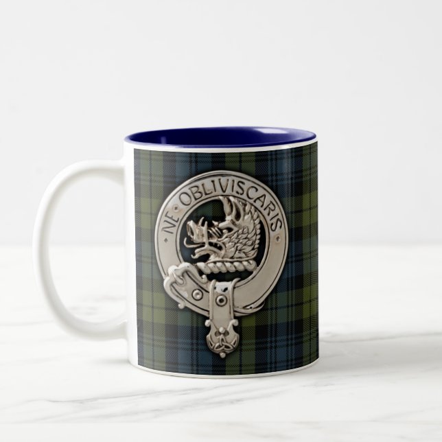 Clan Campbell Wappen & Tartan Zweifarbige Tasse (Links)