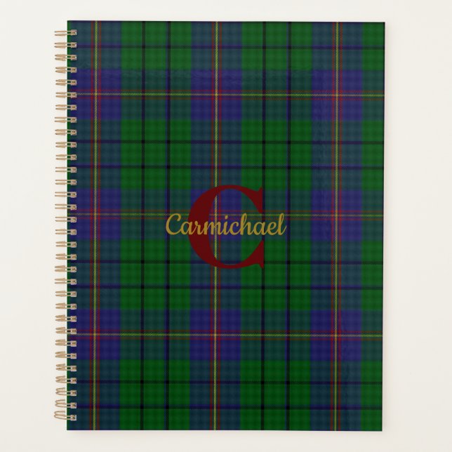 Clan Carmichael Kariert Mit Monogramm Planer (Vorderseite)