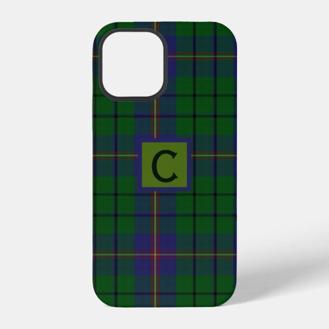 Clan Carmichael Plaid Monogrammiert iPhone Hülle (Rückseite)