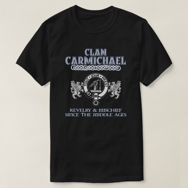 Clan Carmichael Wappen Schottischer Klan Schottisc T-Shirt (Design vorne)