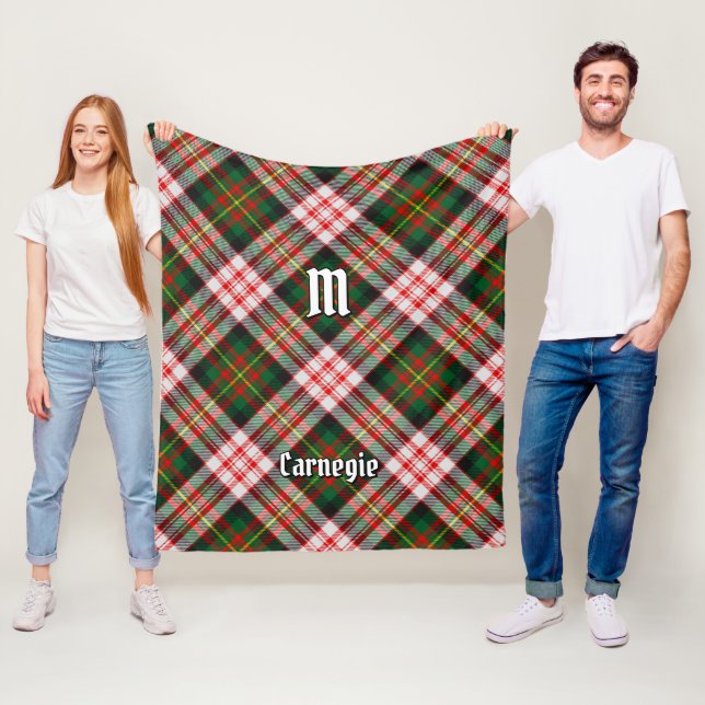 Clan Carnegie Dress Tartan Fleecedecke (Beispiel)