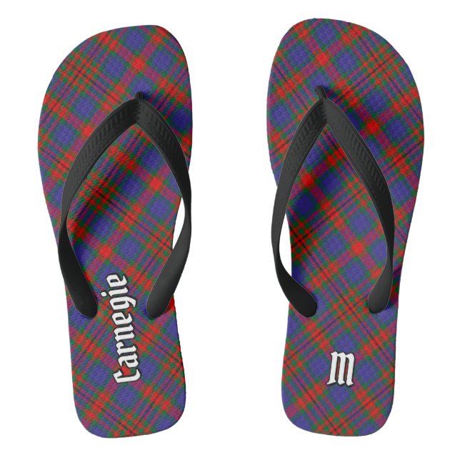 Clan Carnegie Tartan Flip Flops (Fußbett)