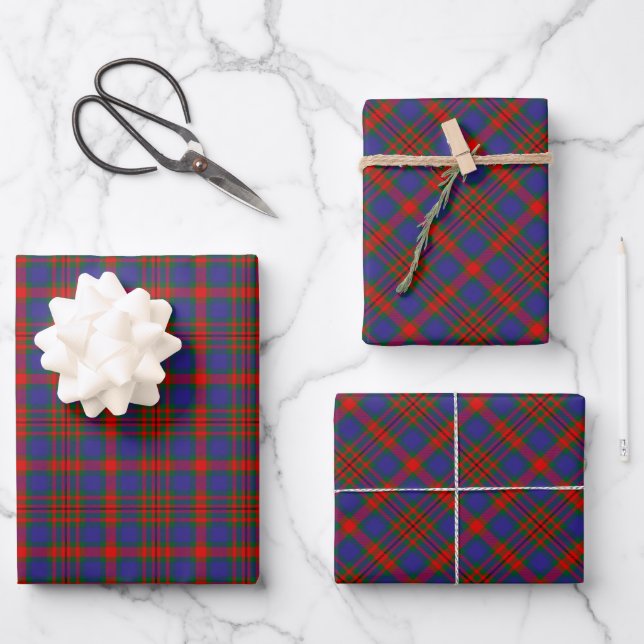 Clan Carnegie Tartan Geschenkpapier Set (Vorderseite)