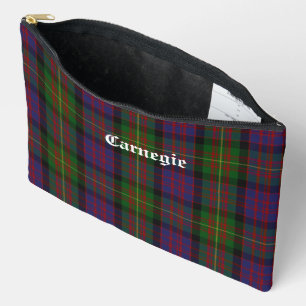 Clan Carnegie Tartan individuell anpassbar Zubehörtasche