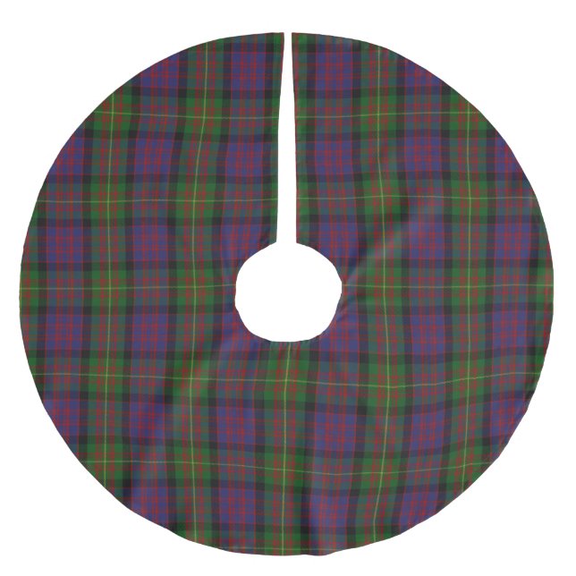 Clan Carnegie Tartan Kariert Polyester Weihnachtsbaumdecke (Vorderseite)