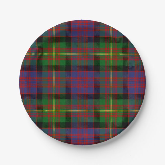 Clan Carnegie Tartan Pappteller (Vorderseite)