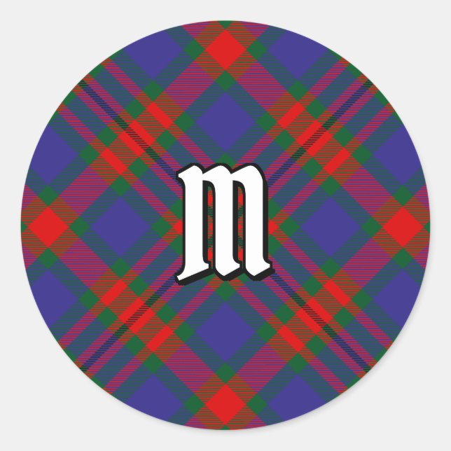 Clan Carnegie Tartan Runder Aufkleber (Vorderseite)