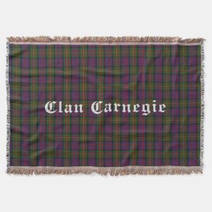 Clan Carnegie Tartan Throw Blanket Decke