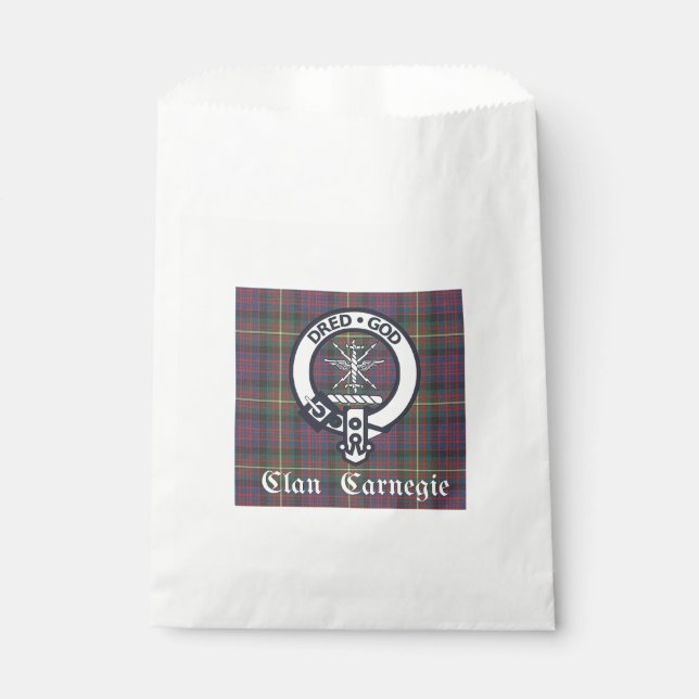 Clan Carnegie Wappen Tartan Geschenktütchen (Vorderseite)