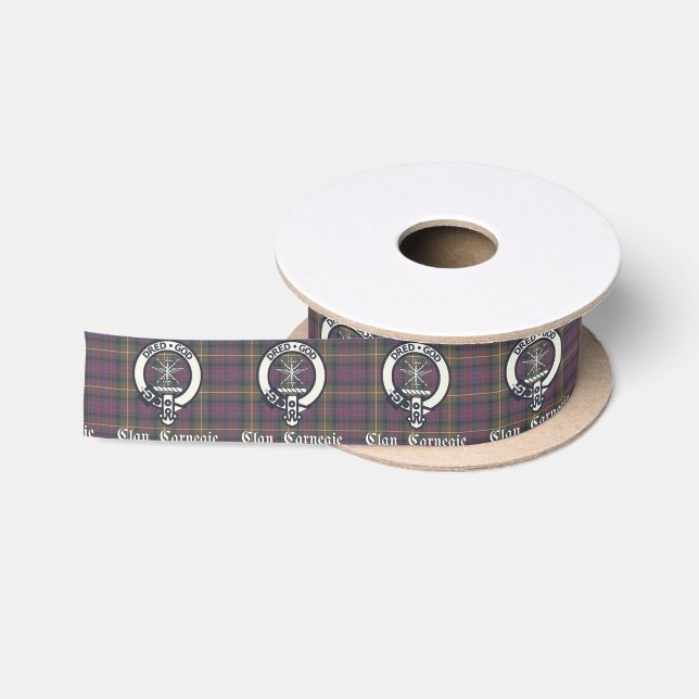 Clan Carnegie Wappen Tartan Satinband (Spule)