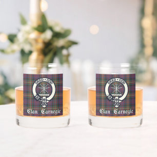 Clan Carnegie Wappen Tartan Whiskyglas