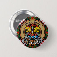 Clan Carnegie Wappen über Dress Tartan
