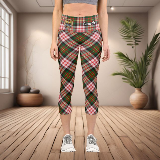 Clan Carnegie Wappen über Dress Tartan Capri Leggings (Von Creator hochgeladen)