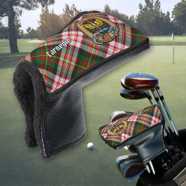 Clan Carnegie Wappen über Dress Tartan Golf Headcover