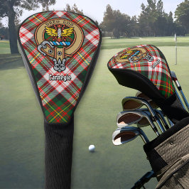 Clan Carnegie Wappen über Dress Tartan Golf Headcover
