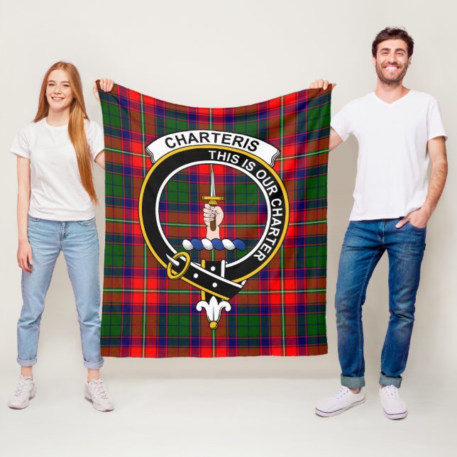 Clan Charteris Tartan Kariert Fleecedecke (Beispiel)