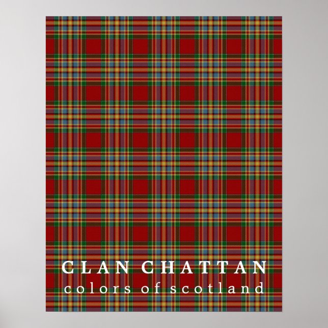 Clan Chattan Colors of Scotland Tartan Poster (Vorne)