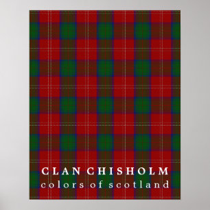 Clan Chisholm Colors of Scotland Tartan Poster