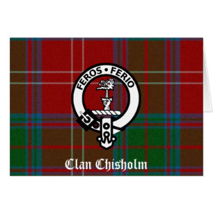 Clan Chisholm Tartan & Wappen Abzeichen