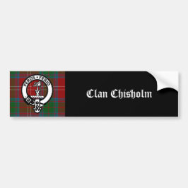 Clan Chisholm Tartan & Wappen Abzeichen Autoaufkleber
