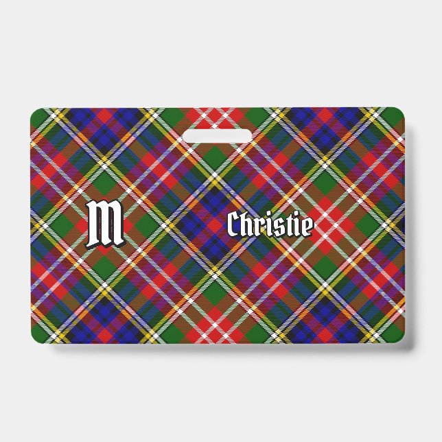 Clan Christie Tartan Ausweis (Vorderseite)